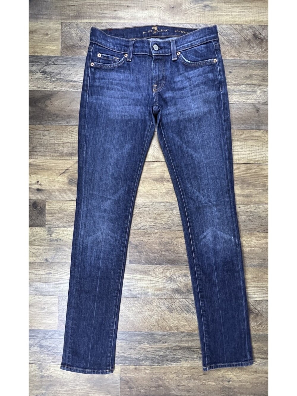 7 Seven For All Mankind Womens Roxanne Ankle Jean Dark Size 26 x 32 Stretch